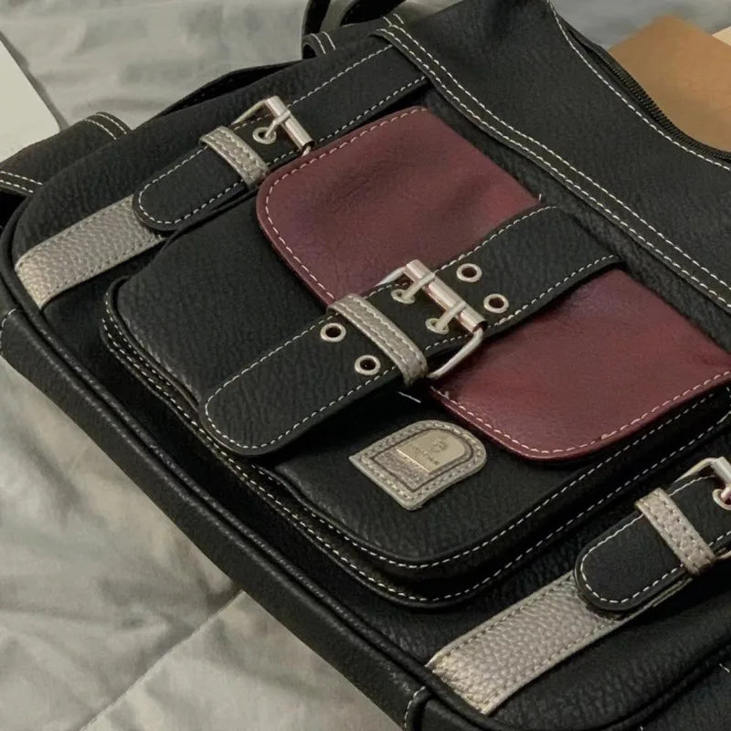 Y2K Vintage Crossbody Bag – Women's PU Leather Shoulder Tote
