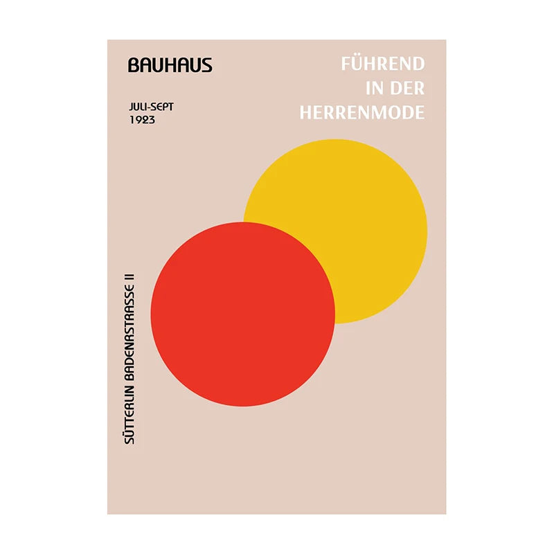 Bauhaus Geometric Abstract Art Poster – Minimalist Wall Print