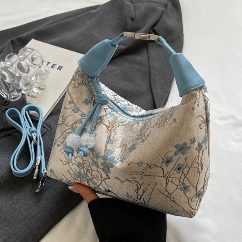 Portable Embroidered Chinese Style Shoulder Bag