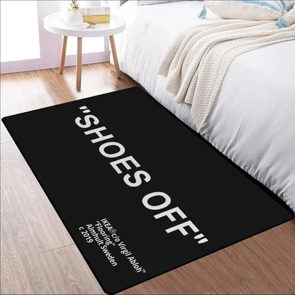 "Shoes Off" Door Mat – Soft Non-Slip Entryway Rug
