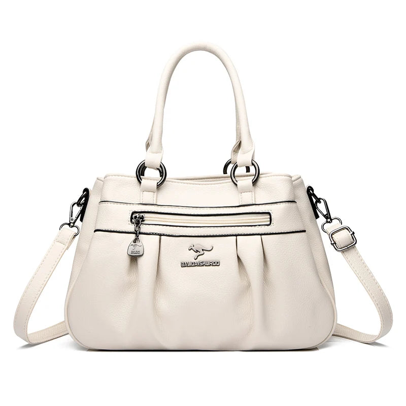 Luxury Leather Tote Bag – Women's Large Shoulder Crossbody Handbag
