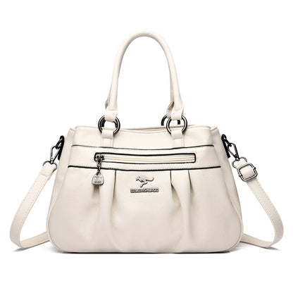 Luxury Leather Tote Bag – Women's Large Shoulder Crossbody Handbag