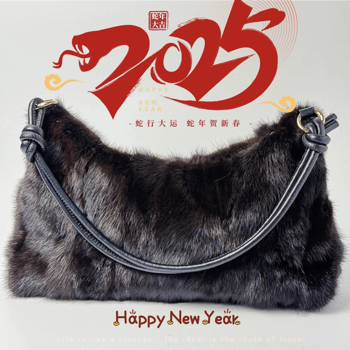 Mink Fur Shoulder Bag – Luxury Women's Crossbody Handbag