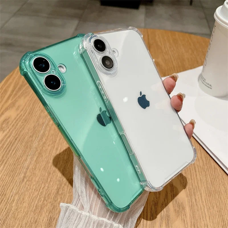 Neon Shockproof Transparent iPhone Case – Candy Color Slim Cover