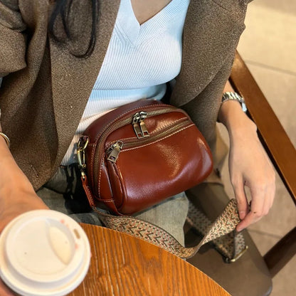 Women Cowhide Small Handbag Popular and Versatile Genuine Leather