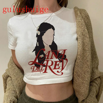 Lana Del Rey Ultraviolence Graphic Crop Top – Women's Vintage Short Sleeve Tee