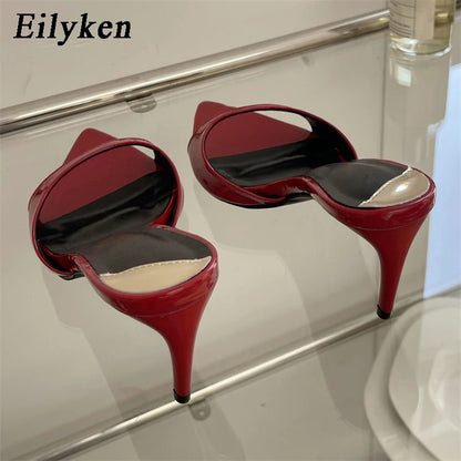 Eilyken Pointed Toe Stiletto Mule Heels – Women's Slip-On Party Sandals