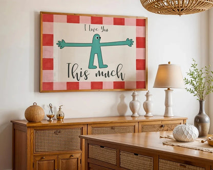 I Love You This Much Wall Art Print – Cute Valentine Poster