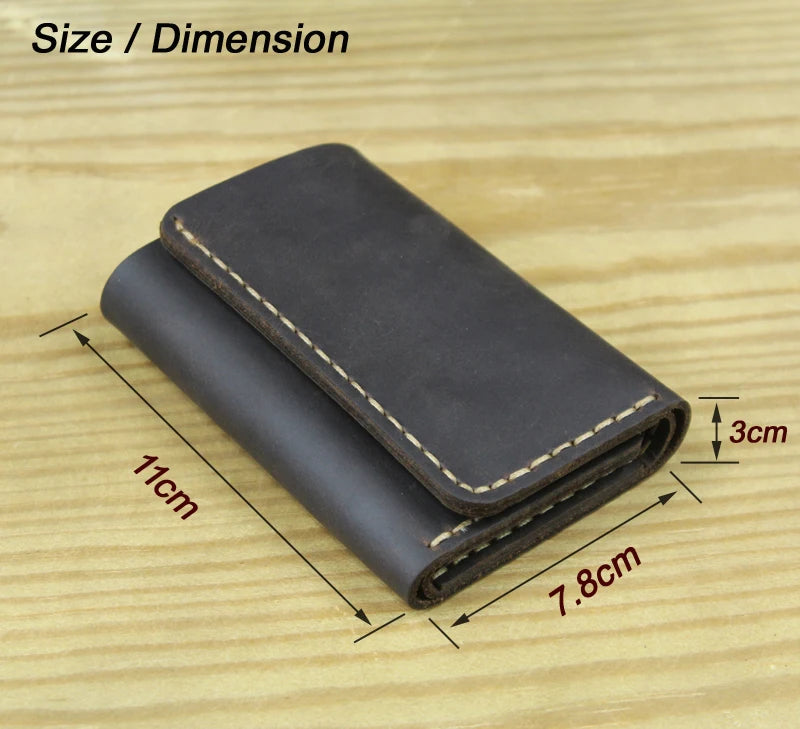 Handmade Leather Trifold Wallet | Key Holder & Organizer
