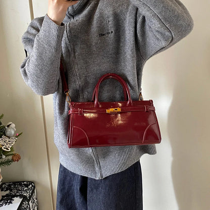 Small Pu Leather Crossbody Bags Lady Short Handle Shoulder Bag