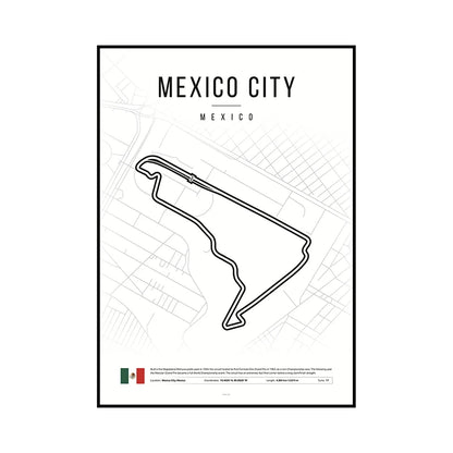 F1 Race Track Map Poster – Formula 1 Circuit Wall Art Print