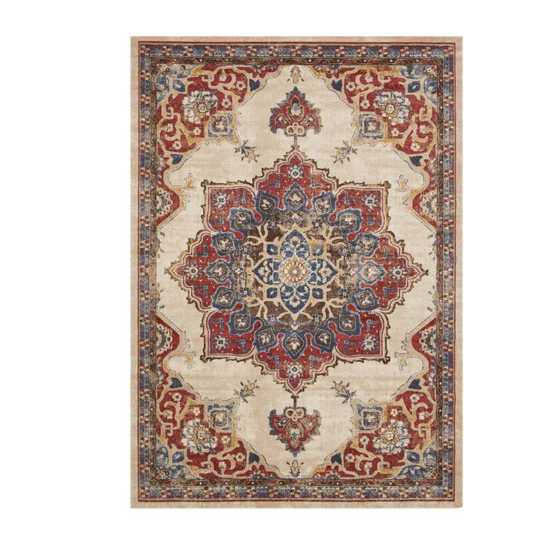 Persian Retro Area Rug – Washable Foldable Cashmere-Feel Carpet