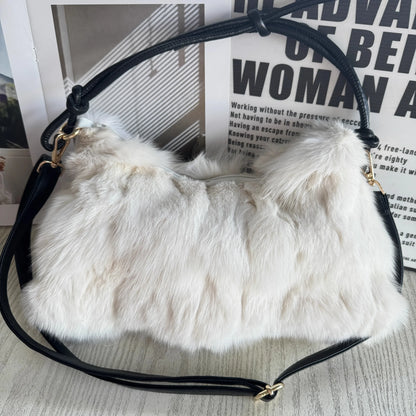 Fluffy Fur Shoulder Bag for Women – Luxury Handbag & Purse