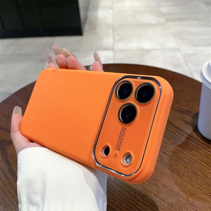 Liquid Silicone iPhone Case with Camera Lens Protection – iPhone 12–17 Series