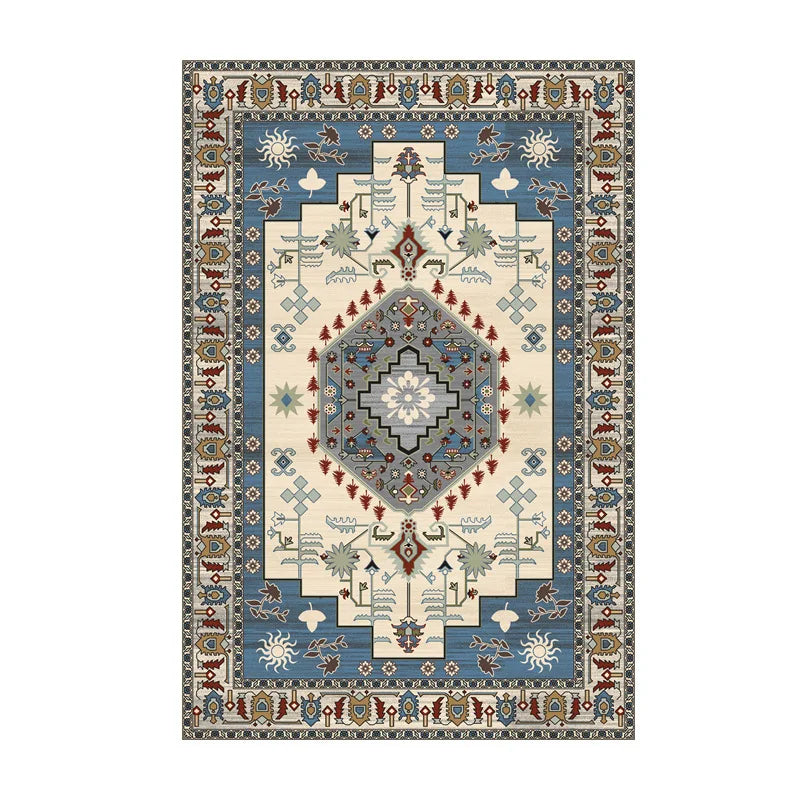Persian Retro Area Rug – Washable Foldable Cashmere-Feel Carpet