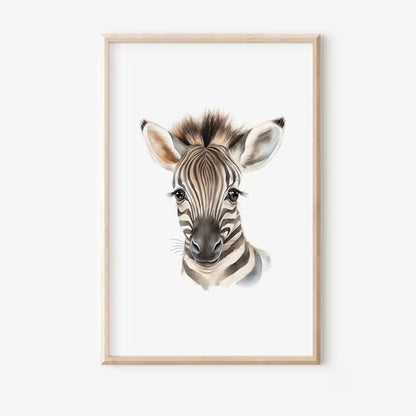Cute Safari Animal Wall Art Print – Kids Room Nursery Poster