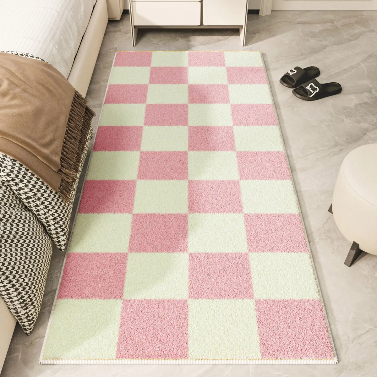 Dopamine Striped Soft Area Rug – Bedroom & Living Room Decoration