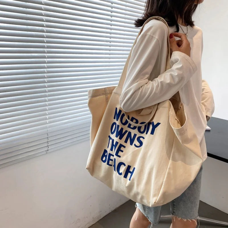 Large Canvas Bag Women Shoulder Handbag