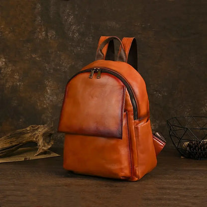 Genuine Leather Women's Backpack – Vintage Cowhide Design
