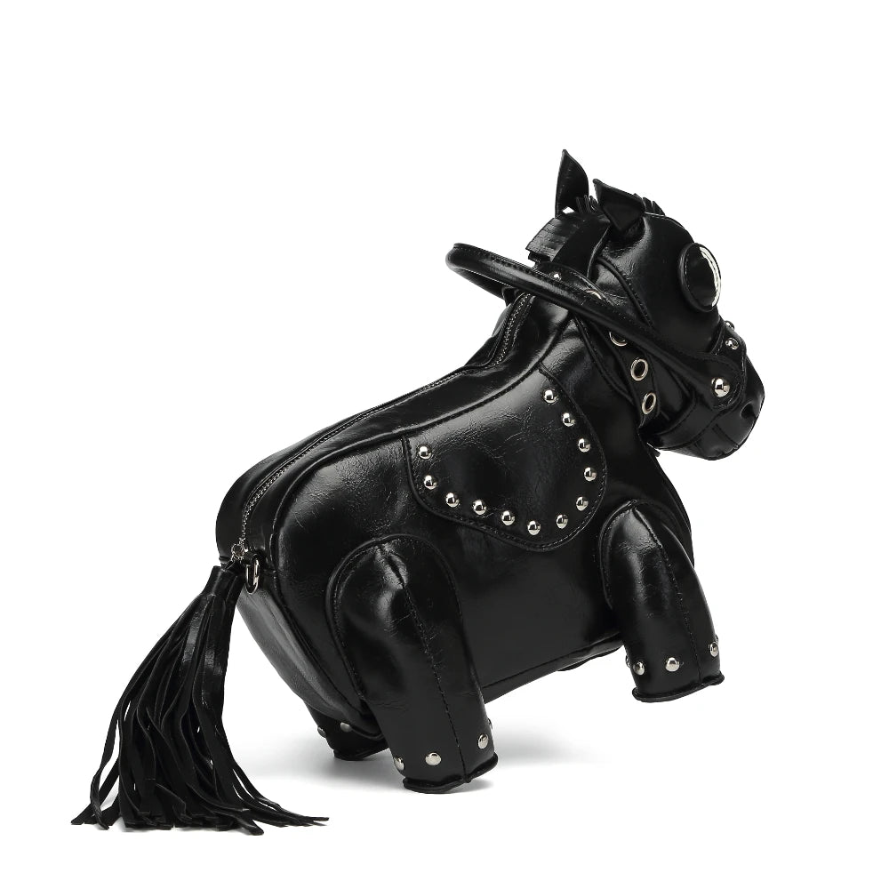 Fashion Pony Shaped Splicing Crossbody Shoulder Bag