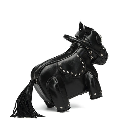 Fashion Pony Shaped Splicing Crossbody Shoulder Bag