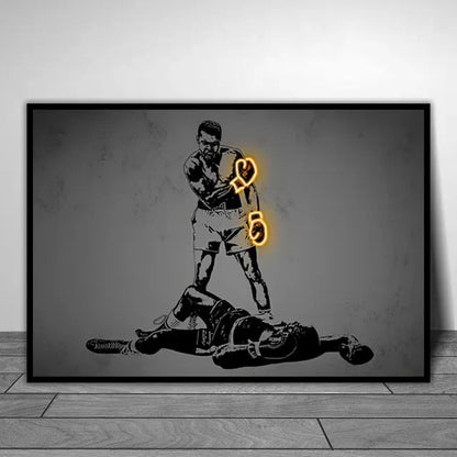 Boxing Legends Wall Art Poster – Muhammad Ali & Mike Tyson