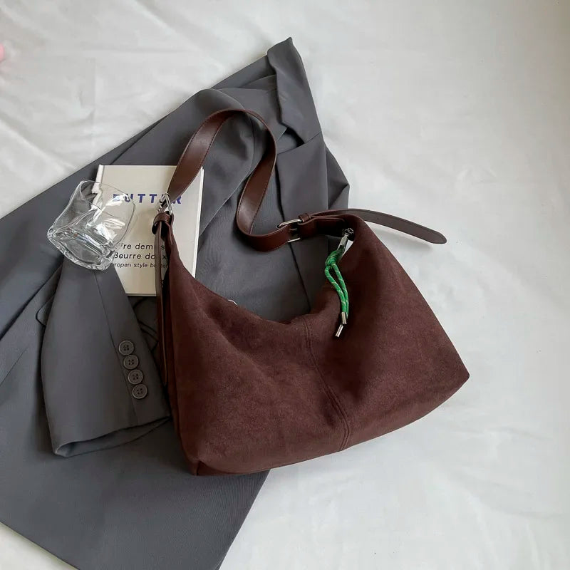 PU Leather Hobo Shoulder Bag – Women's Y2K Korean Style Handbag