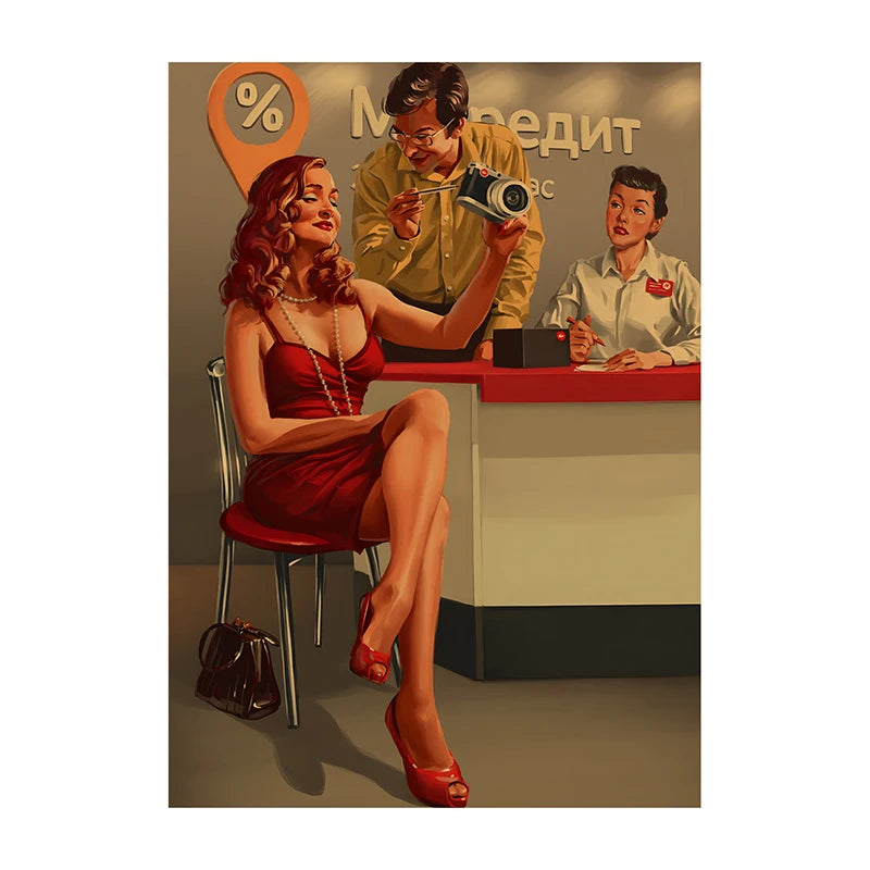 Soviet USSR Vintage Poster Wall Art Print – Retro CCCP Canvas Decor
