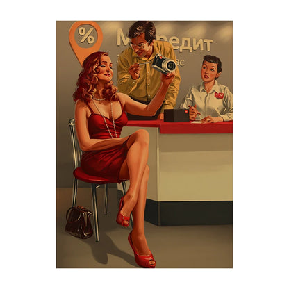 Soviet USSR Vintage Poster Wall Art Print – Retro CCCP Canvas Decor