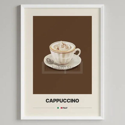 Italian Coffee Minimalist Poster | Cappuccino Espresso Latte Wall Art Print