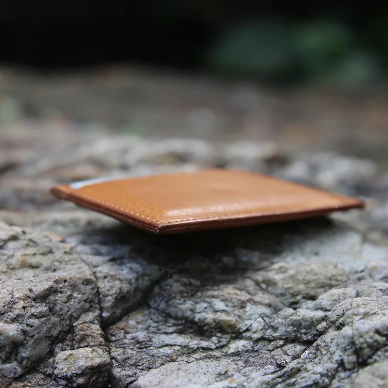 Leather Card Holder Men's Minimalist Slim Wallet