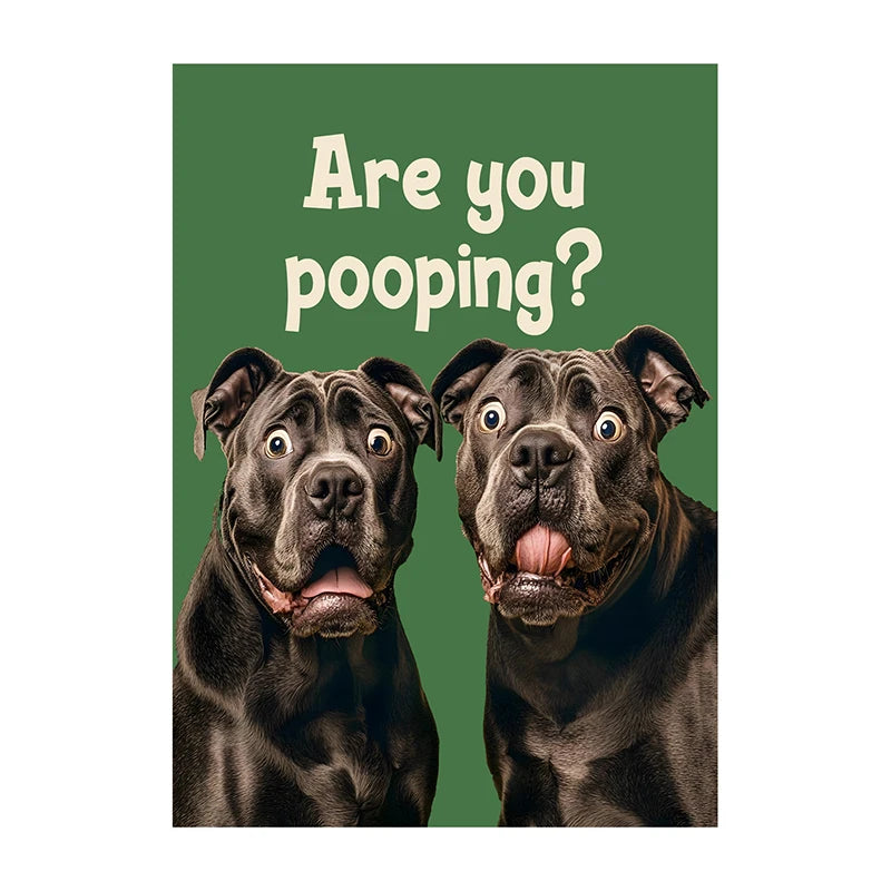 Funny Cow Poster – Are You Pooping? Farm Animal Bathroom Art
