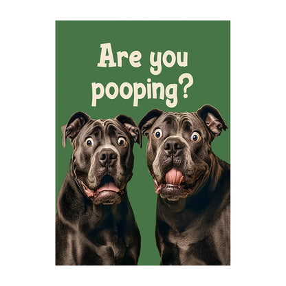 Funny Cow Poster – Are You Pooping? Farm Animal Bathroom Art