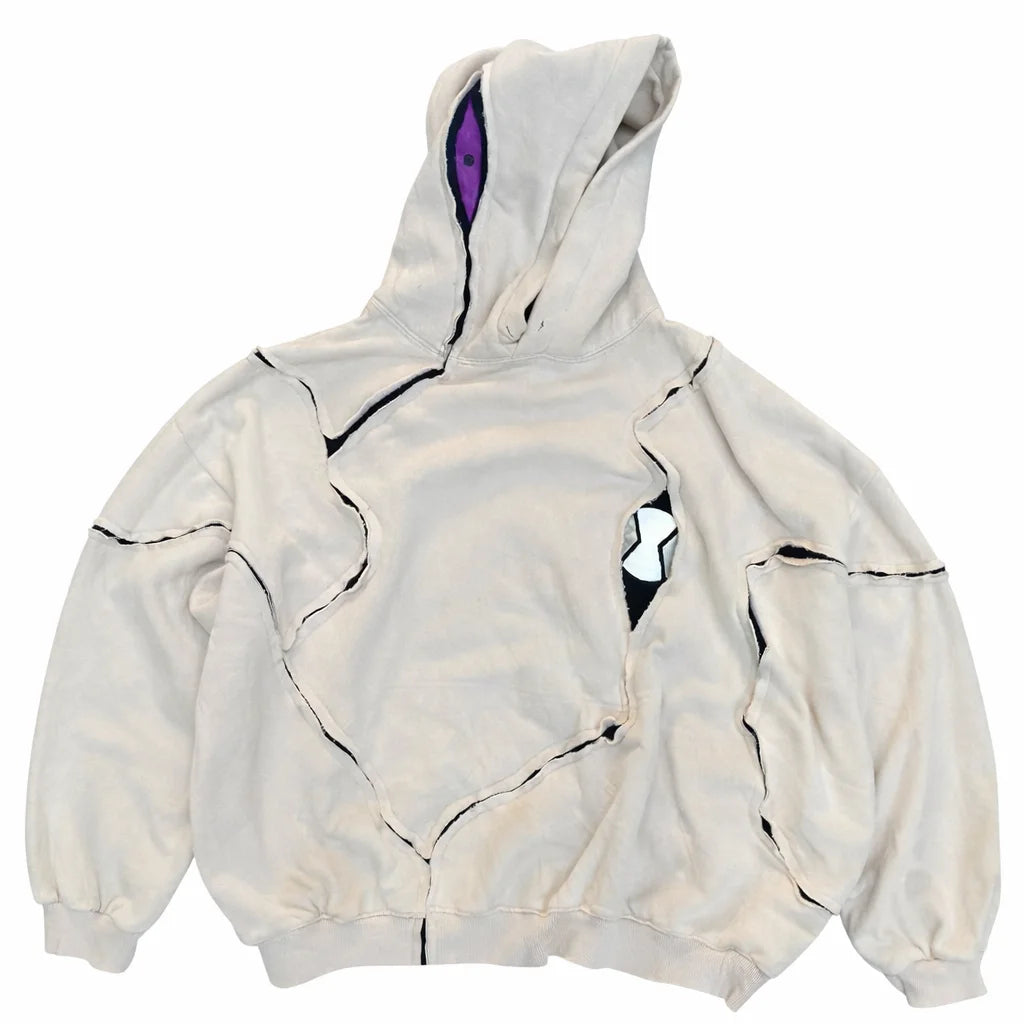 Alien Patchwork Embroidered Hoodie – Women's Streetwear Sweatshirt