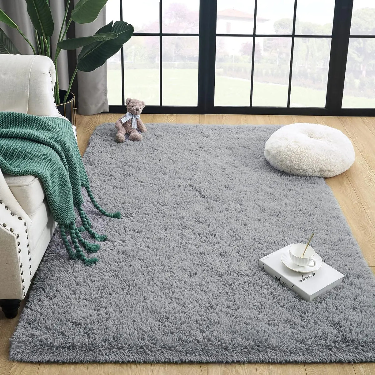Tie-Dye Plush Shaggy Rug – Soft Carpet for Bedroom & Living Room