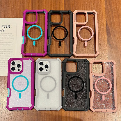 MagSafe Glitter iPhone Case – Dual Layer Drop Protection
