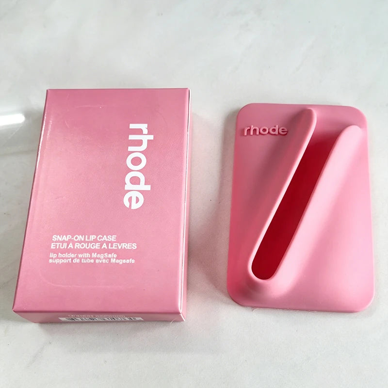 Rhode Magnetic Snap-On Lip Gloss Holder Phone Case for iPhone 17 16 15 Pro Max