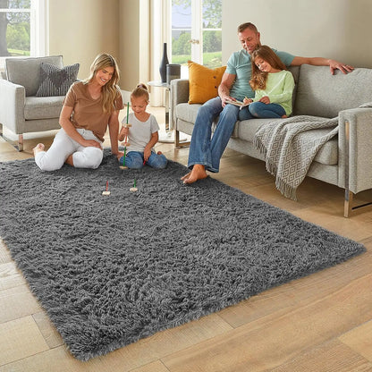 Tie-Dye Plush Shaggy Rug – Soft Carpet for Bedroom & Living Room
