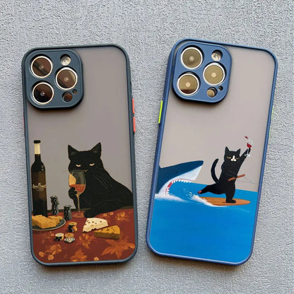 Funny Cat Phone Case for iPhone 17 16 15 14 13 12 11 X Shockproof