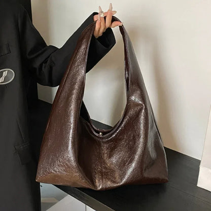 Large Capacity PU Leather Hobo Underarm Bags
