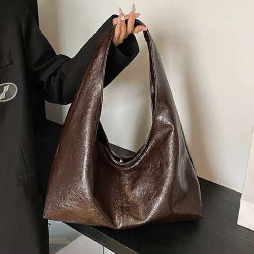 Large Capacity PU Leather Hobo Underarm Bags