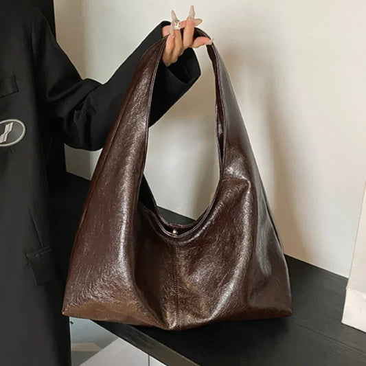 Large Capacity PU Leather Hobo Underarm Bags