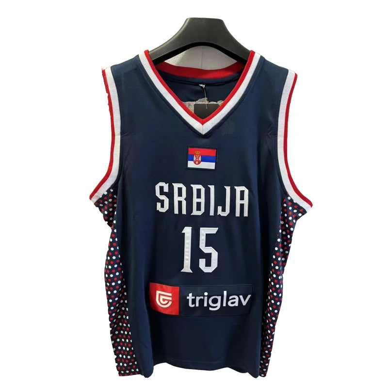 Jokic #15 Serbia National Basketball Jersey