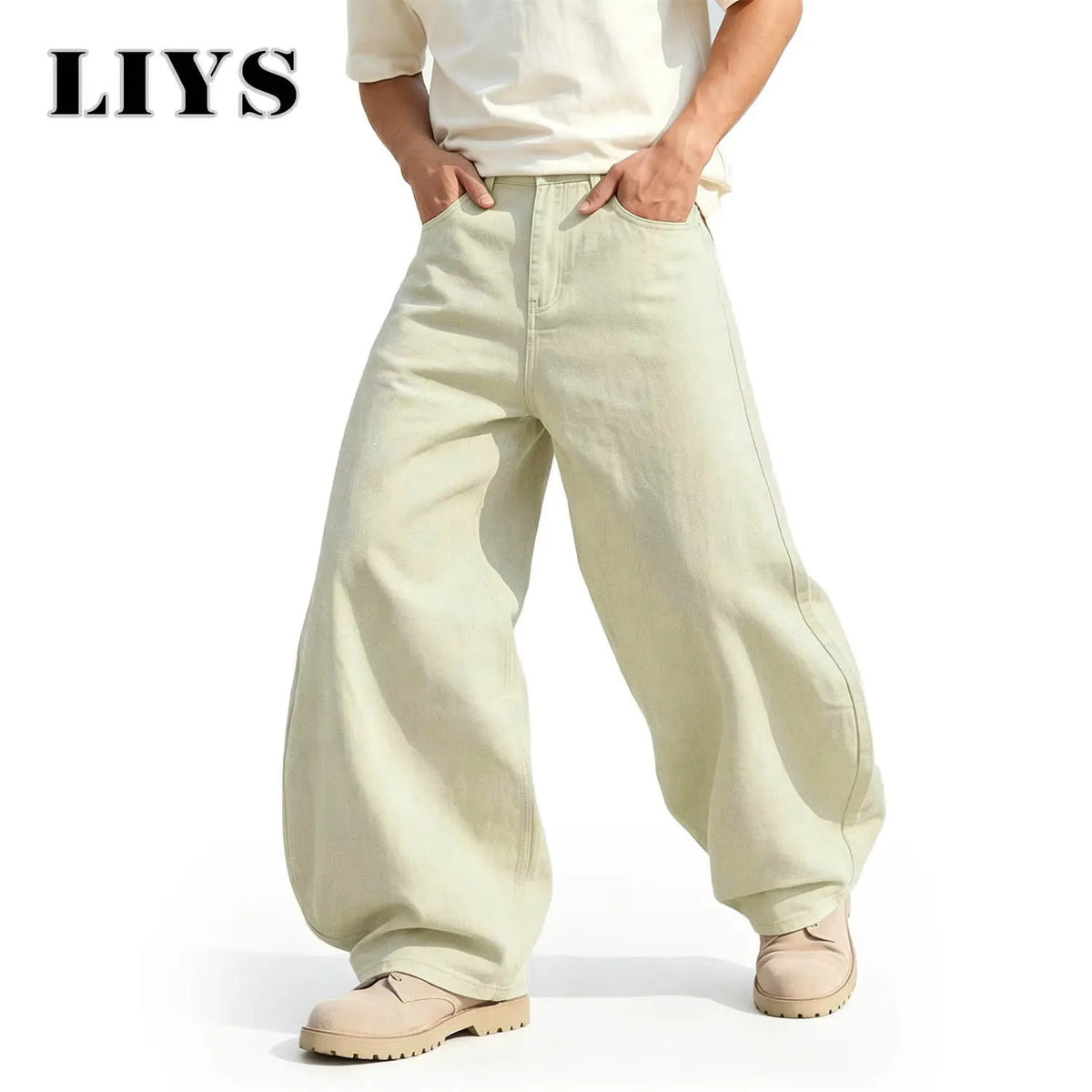 Men's Baggy Wide Leg Denim Jeans – Y2K Streetwear Style