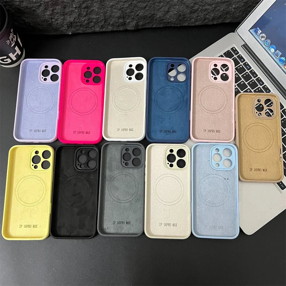 Magnetic Liquid Silicone Case for iPhone 16 Pro Max