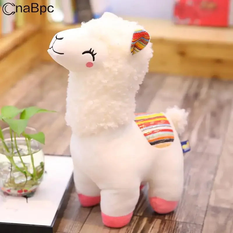 Smile Alpaca Llama Plush Pillow 25cm
