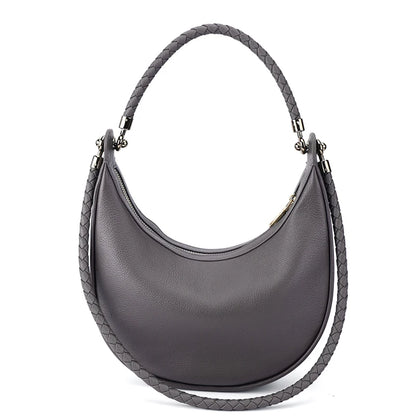 Women's Genuine Leather Shoulder Bag – Luxury Crescent Hobo
