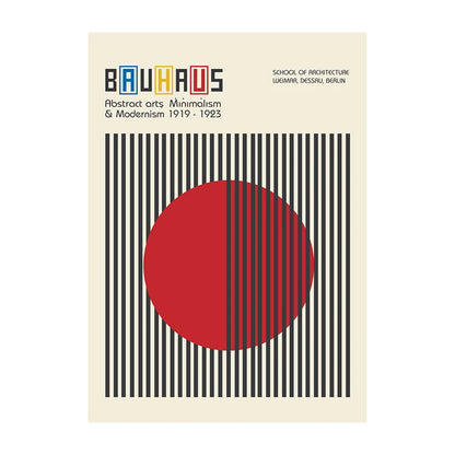 Bauhaus Geometric Abstract Art Poster – Minimalist Wall Print