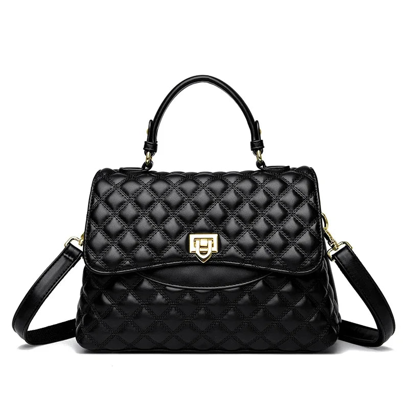 Designer Leather Handbag for Women – Multilayer Crossbody Shoulder Bag