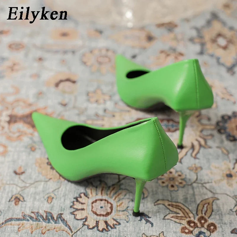 Women's Pointed Toe Stiletto Pumps – Elegant Thin Heel Slip-On Shoes